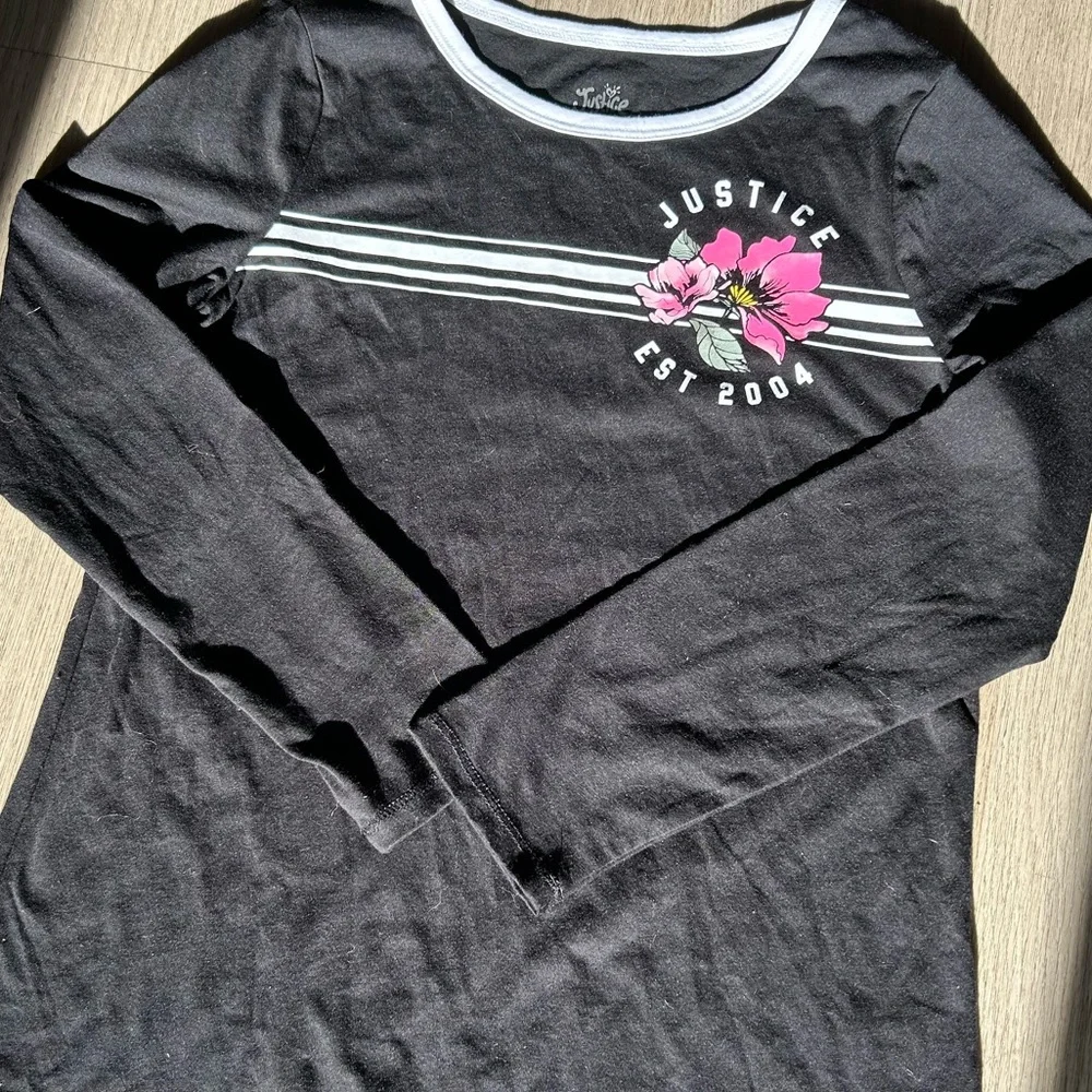 Justice kids Black Long Sleeve Shirt bundle